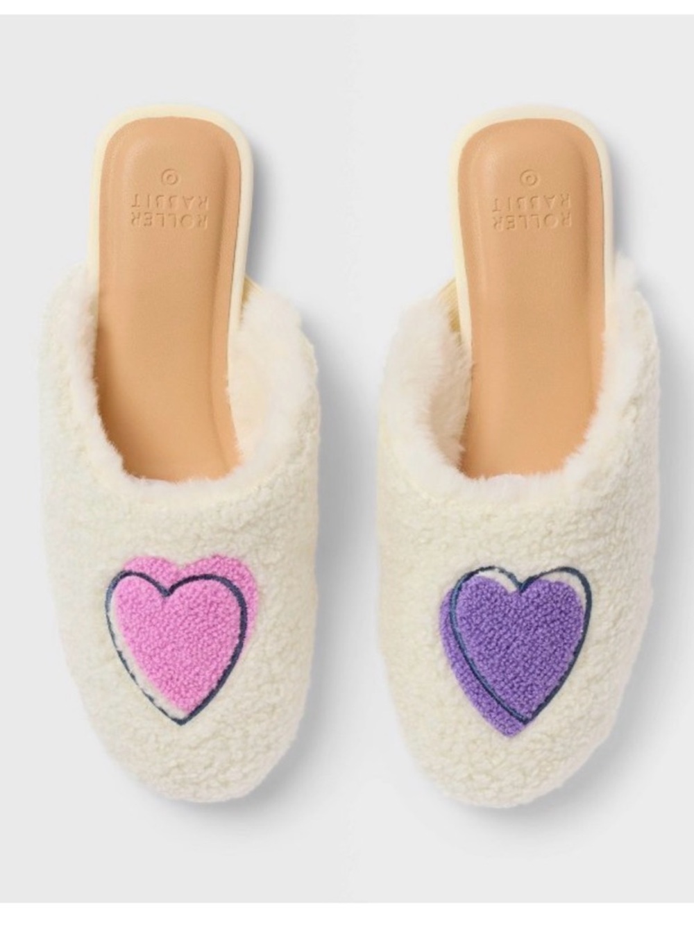Roller Rabbit x Target Disco Hearts Wave Fuzzy House Slippers